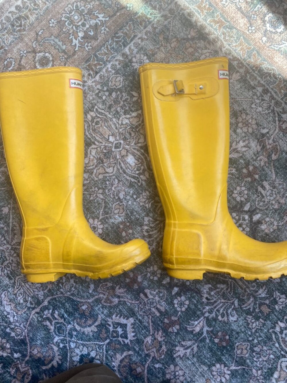 Tall Yellow Hunter Rain Boots - Picture 4 of 5